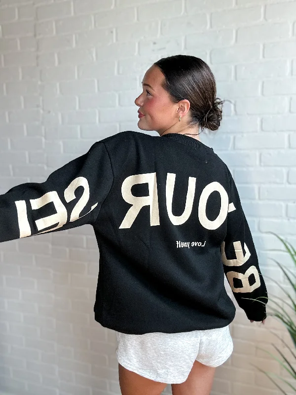 Love Yourself Crewneck Classic Women's Tweed