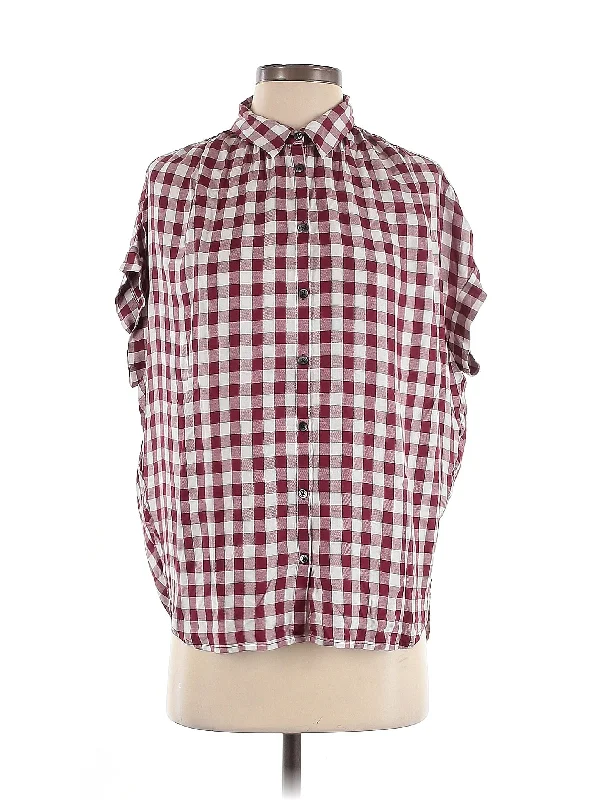 Short Sleeve Button-Down Shirt Youthful Women's Pop