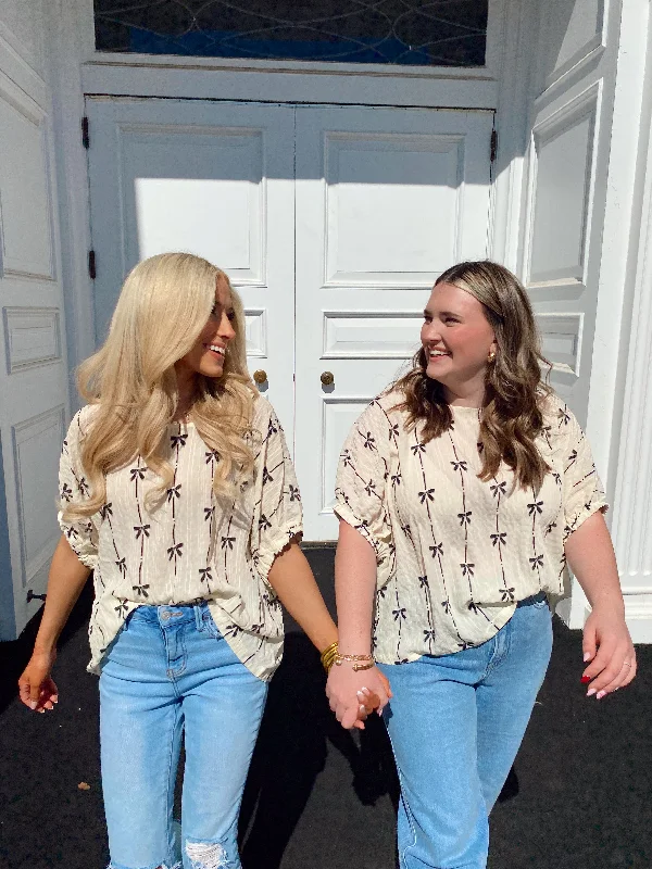 Babe in Bows Top Modern Women's 
