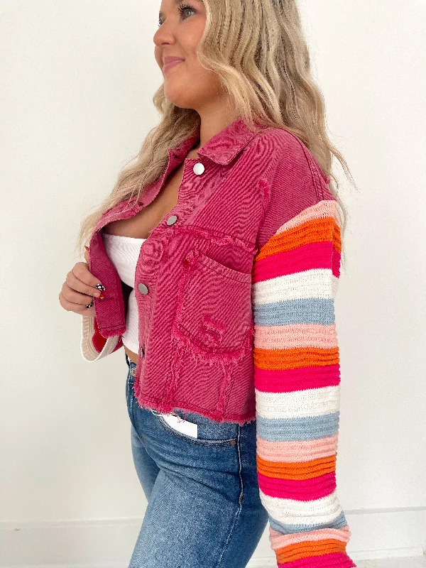 Starburst Denim Jacket Laid - back Women's Style