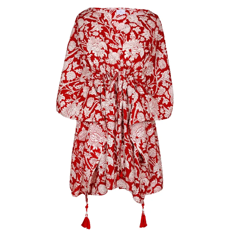Laura Floral Short Cotton Kaftan purpose