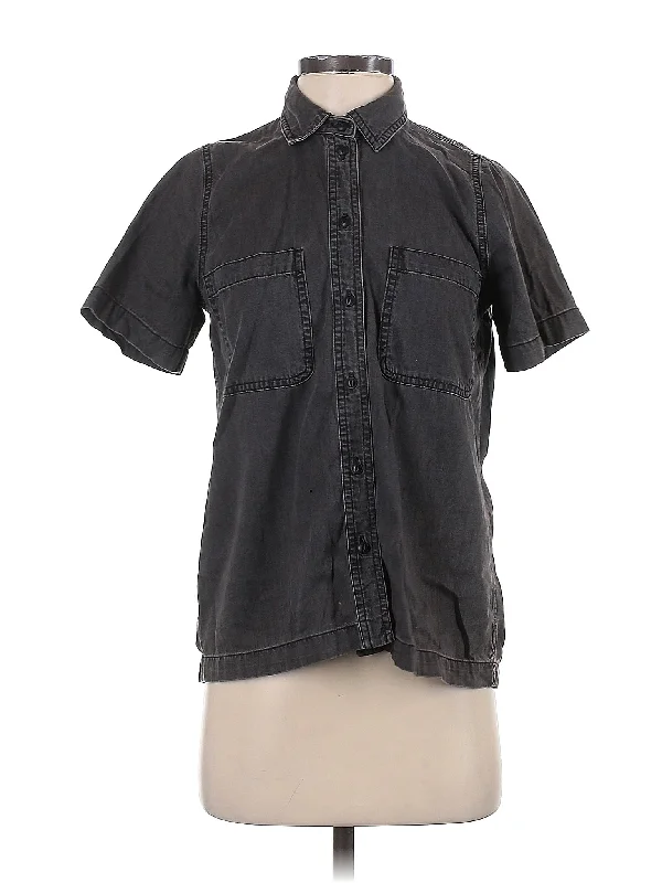 Short Sleeve Button-Down Shirt Cool Women's Skate