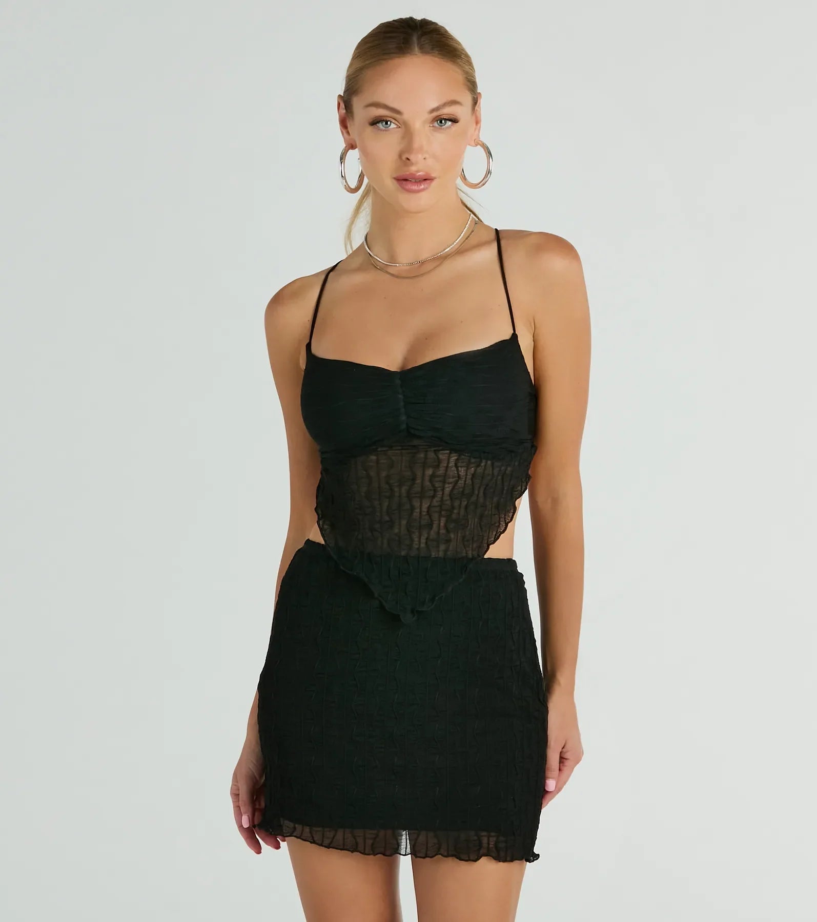 Feeling Daring Texture Knit Crop Top Sophisticated Women's Tailored