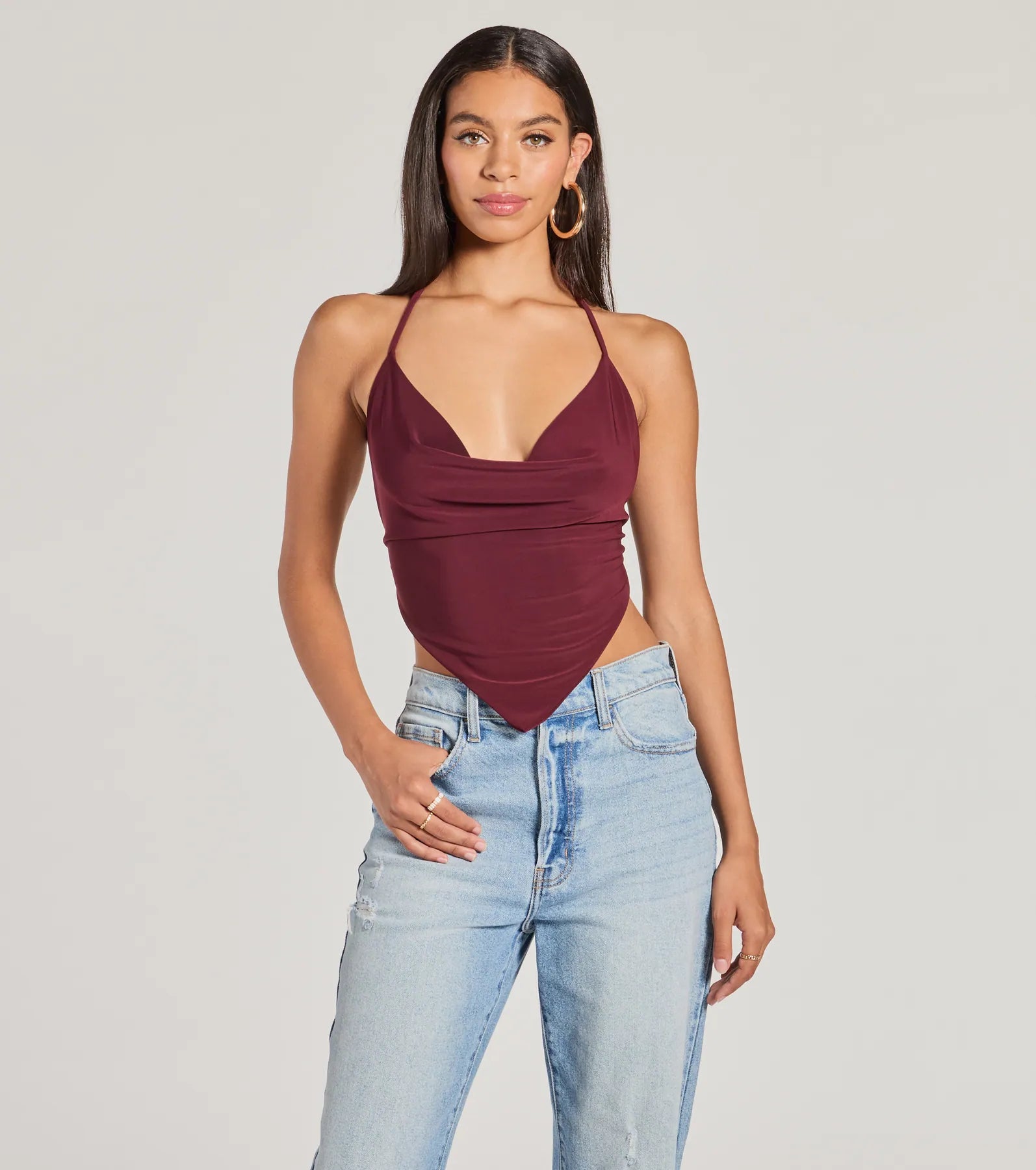 Sunny Day Cute Halter Open Back Crop Top Sporty Women's Athleisure 