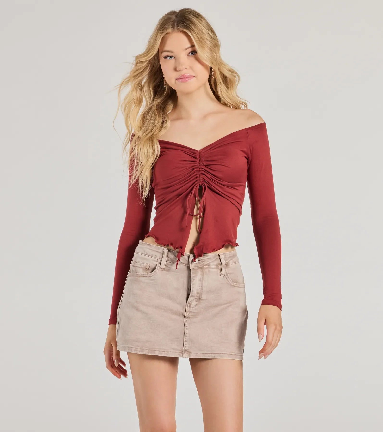 Adorable Flirt Off-The-Shoulder Knit Top Modern Women's 