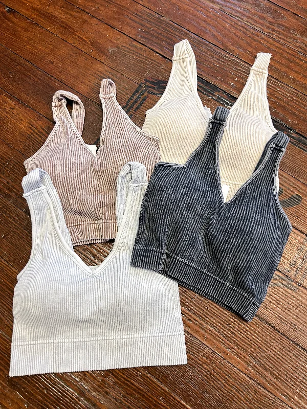 Ribbed Bralettes Sleek Women's 