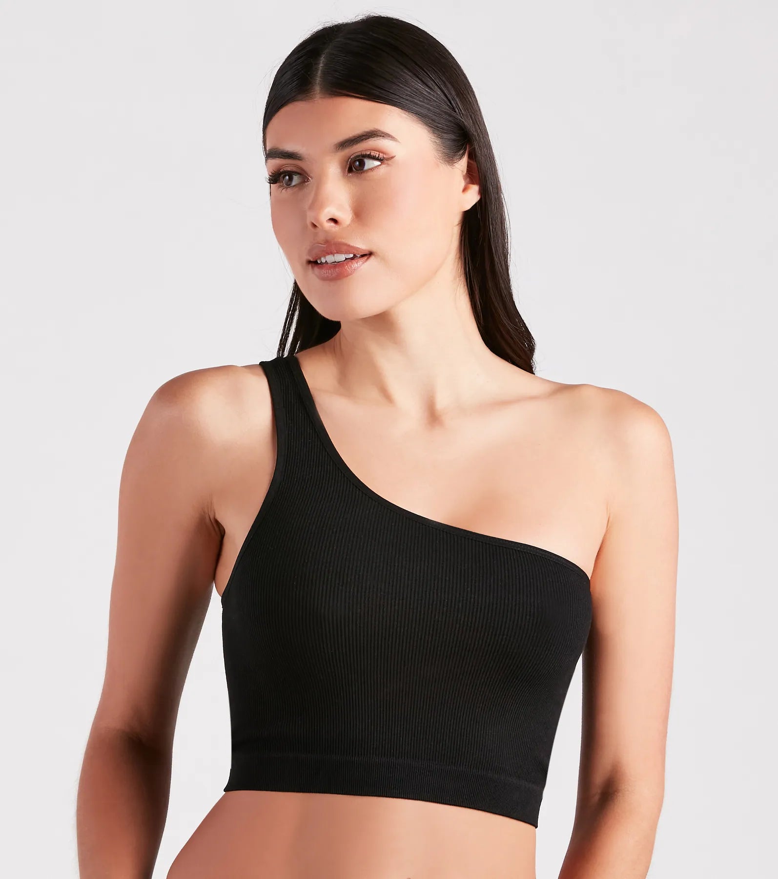 Relax A Little Seamless One-Shoulder Tank Bra Laid - back Women's Vibe