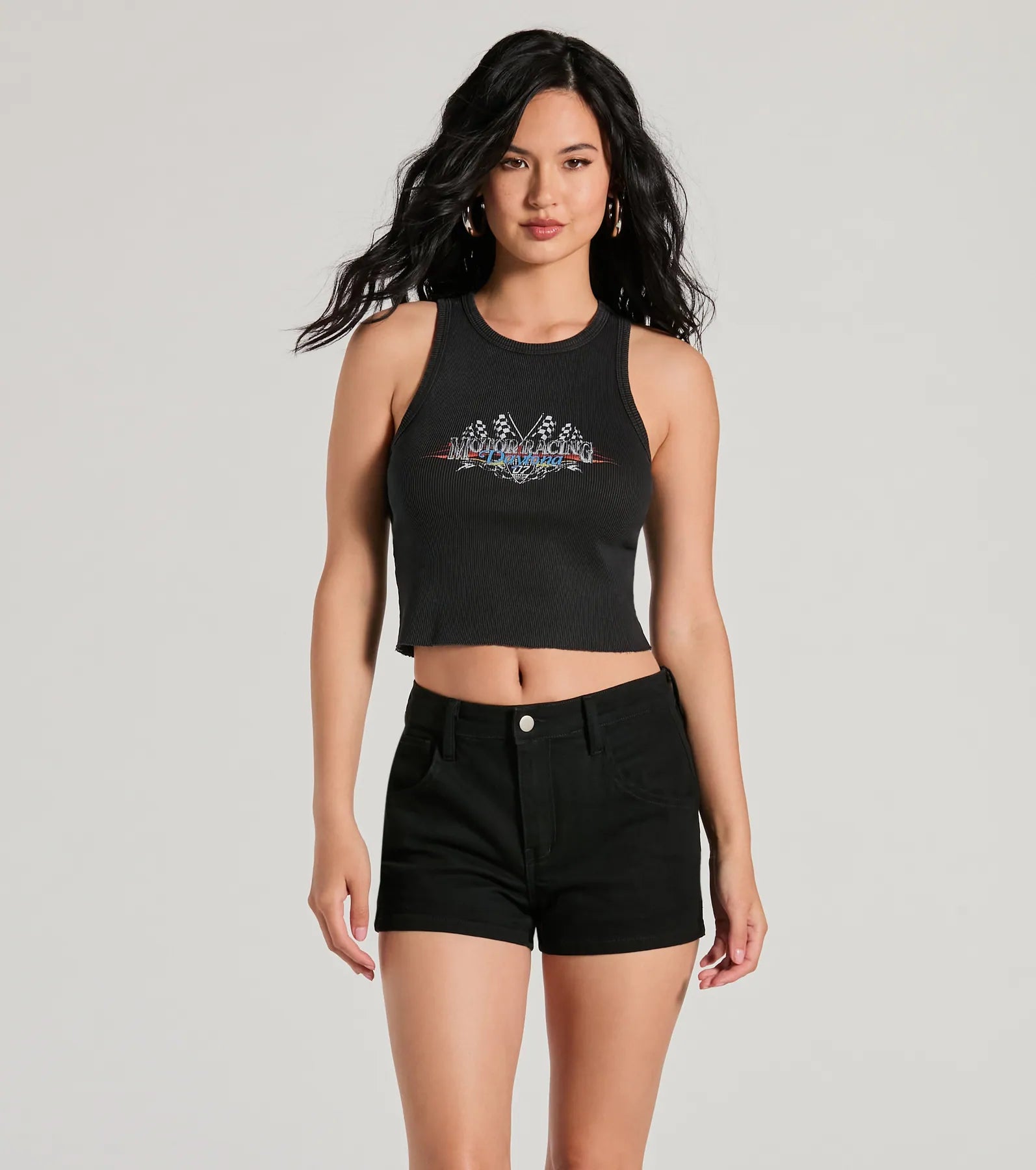 On Your Mark Daytona Motor Racing Graphic Tank Top Dynamic Women's Moto