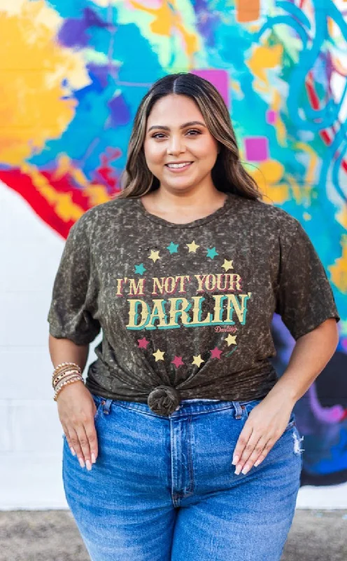 I'm Not Your Darlin' Tee, Green Classic Women's Tweed