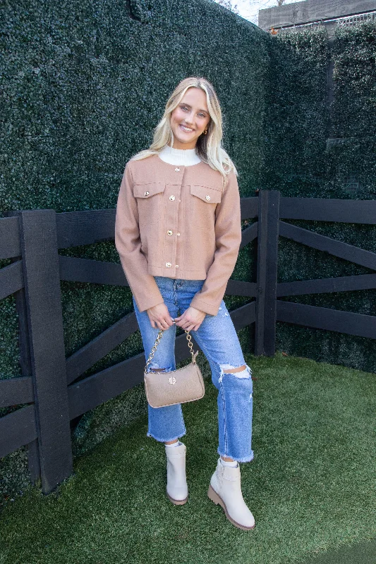 Kori Structured Jacket, Camel Bold Women's Statement