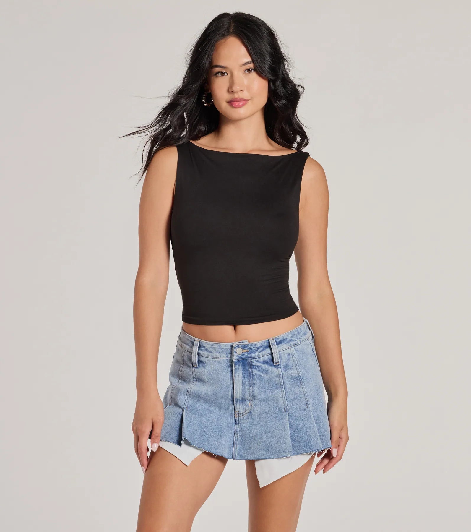 Second Look Open-Back Knit Tank Top Cozy Women's Winter