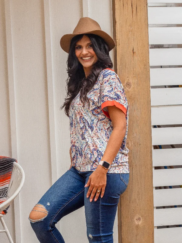 The Rad Paisley Top Stylish Women's Neon