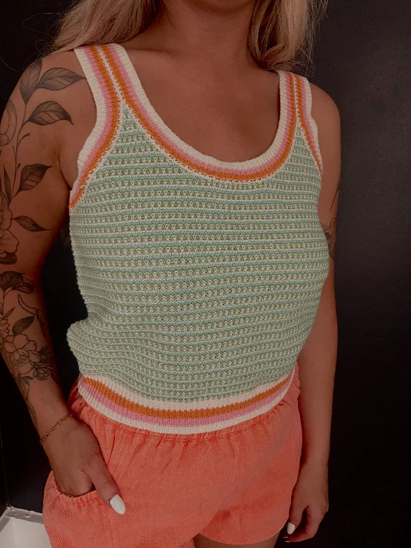 Sherbet Crochet Tank Cashmere