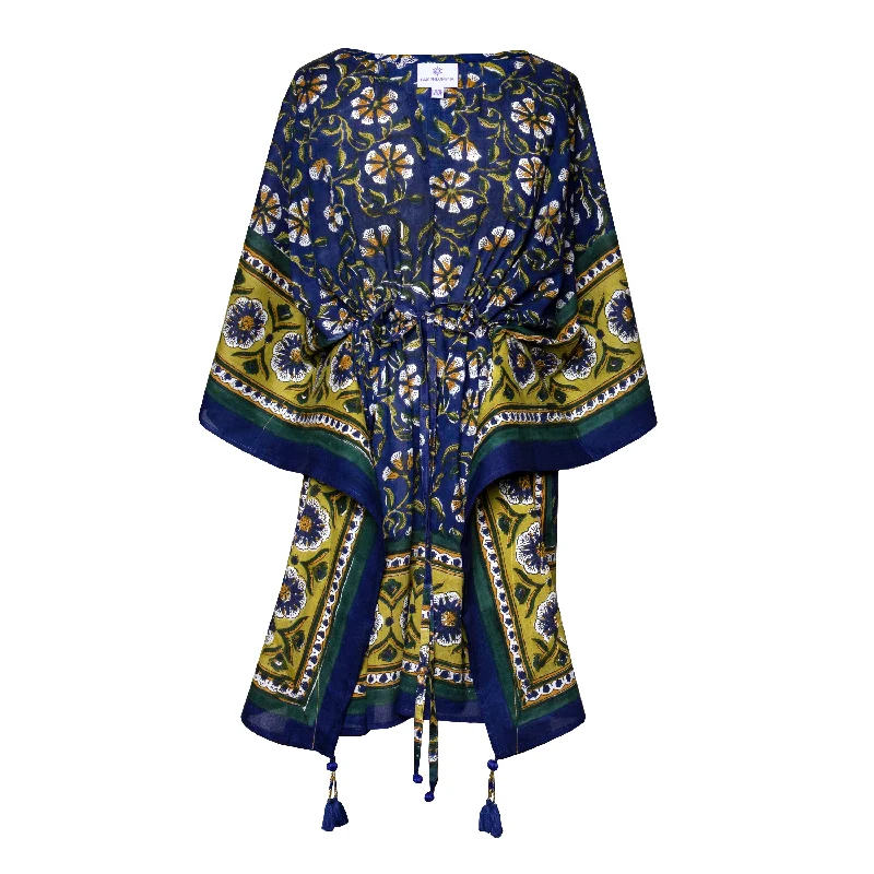 Morning Glory Floral Short Kaftan Street