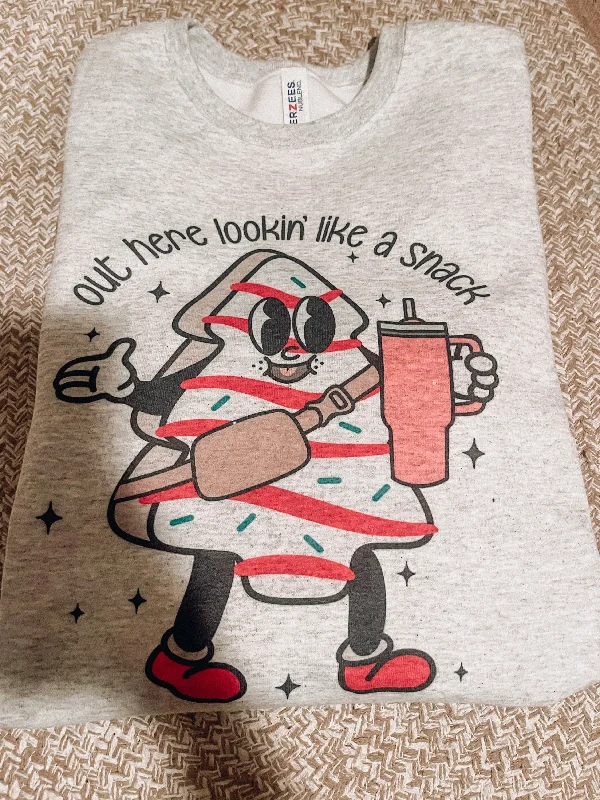 Lookin Like a Snack Crew Feminine Women's Soft 