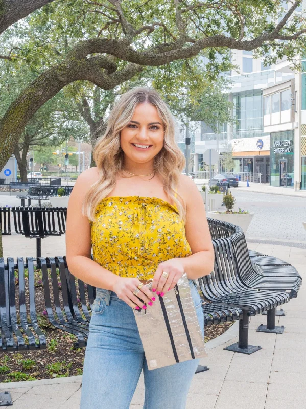 The Beach Is Calling Mustard Floral Crop Top performance