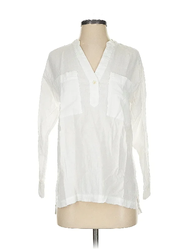 Long Sleeve Blouse Monochromatic Office Style