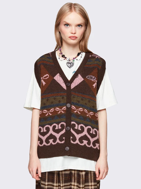 Love Bows Sweater Vest Modern Women's 