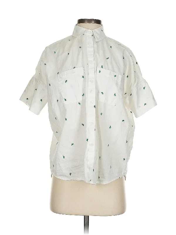 Long Sleeve Button-Down Shirt Geometric