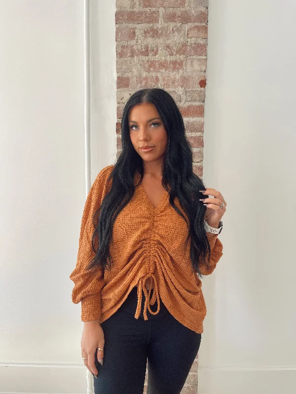 Warm Waffle Knit Sweater British Gentlewoman Style