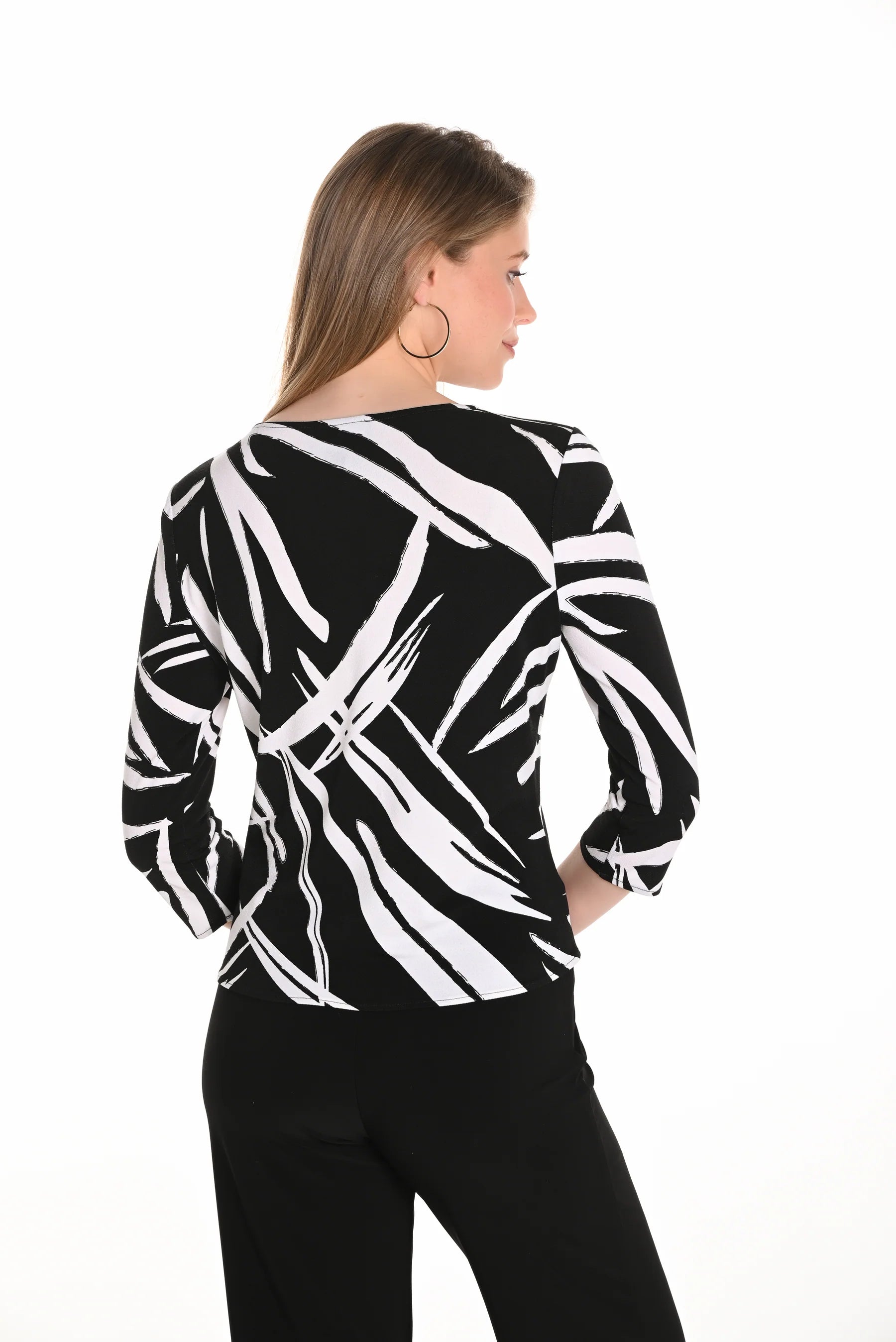 F.L 251131 3/4 Sleeve Knot Top Hip Women's Urban