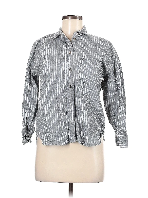 Long Sleeve Button-Down Shirt Refined Women's Velvet