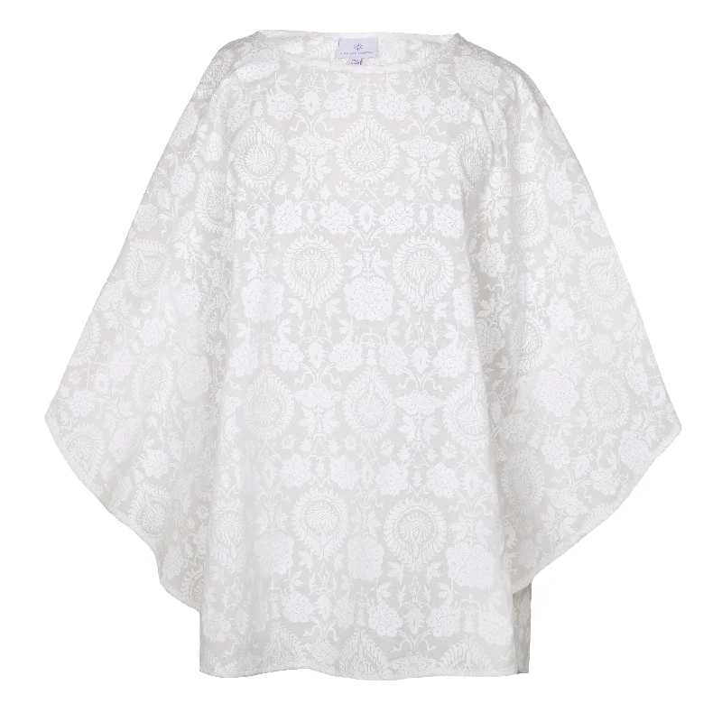 Snow White Cotton Poncho Sophisticated Women's 