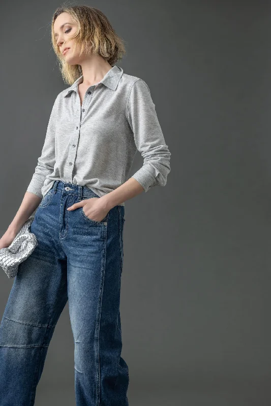 Sparkle Button Down Tough Women's Military - inspired