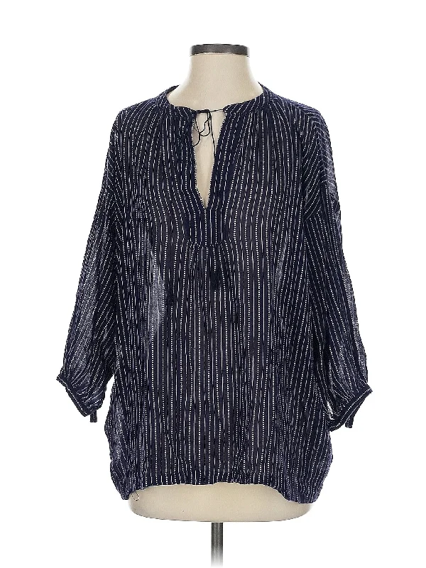 3/4 Sleeve Blouse Hip Women's Retro