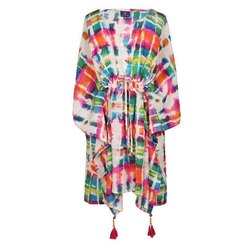 Allegria Italian Silk Short Kaftan Casual Women's Loose - fitting