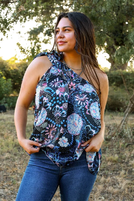 Garden Goddess Tie Shoulder Top Tough Women's Military - inspired