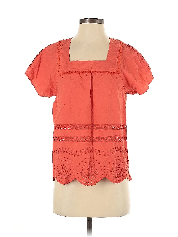 Short Sleeve Blouse Classic Women's Tweed