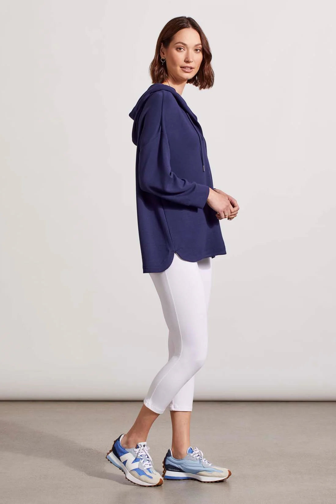 Tri 1626O Hooded Dolman Tunic Monochromatic All - in - one