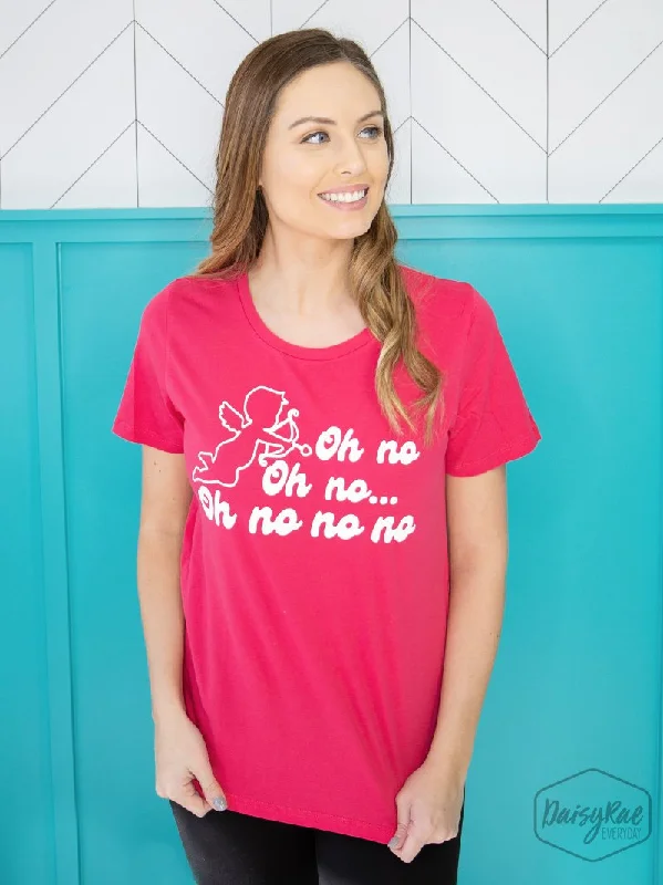 Oh no Oh no..no no no on Berry Pink Crewneck Tee Refined Women's Velvet