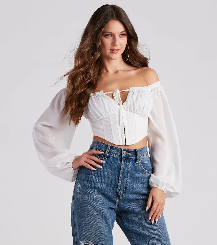 Renaissance Me Tie Front Corset Top Confident Women's High - fashion