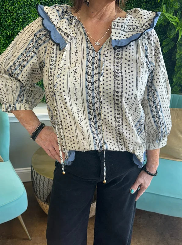 Small World Blouse Top Elegant Women's 