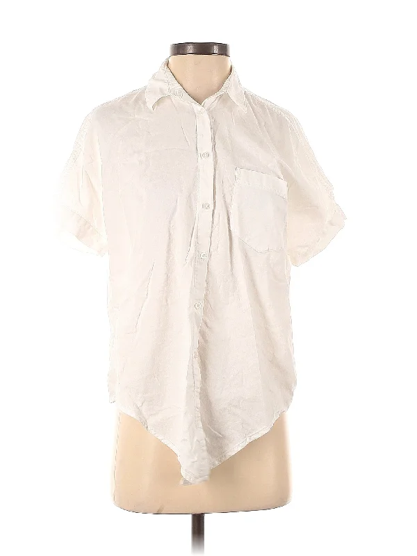 Short Sleeve Button-Down Shirt Traditional Women's 
