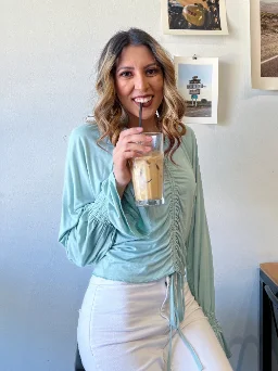 Let's Go Ladies Contemporary Top in Mint Modern Women's 