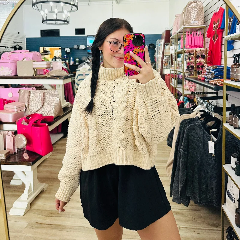 Marshmallow Bliss Sweater Monochromatic All - in - one