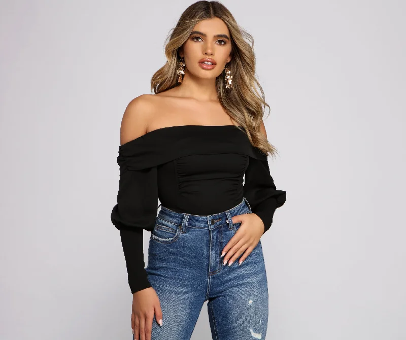 Chic Beauty Off-The-Shoulder Corset Top Vintage Women's 1970S 