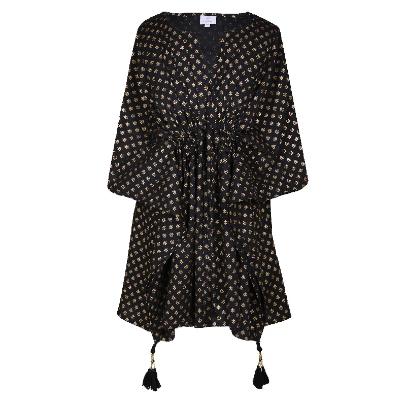 Diana Short Black Kaftan Feminine Women's Soft 