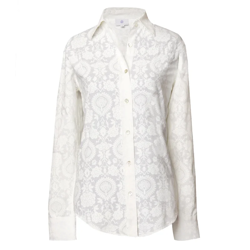Snow White Women's Button Up Blouse Sleek Women's 