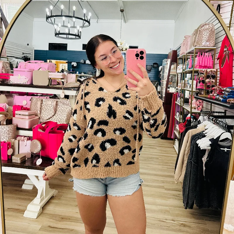 Leopard Teddy Bear Hoodie Modern Women's 