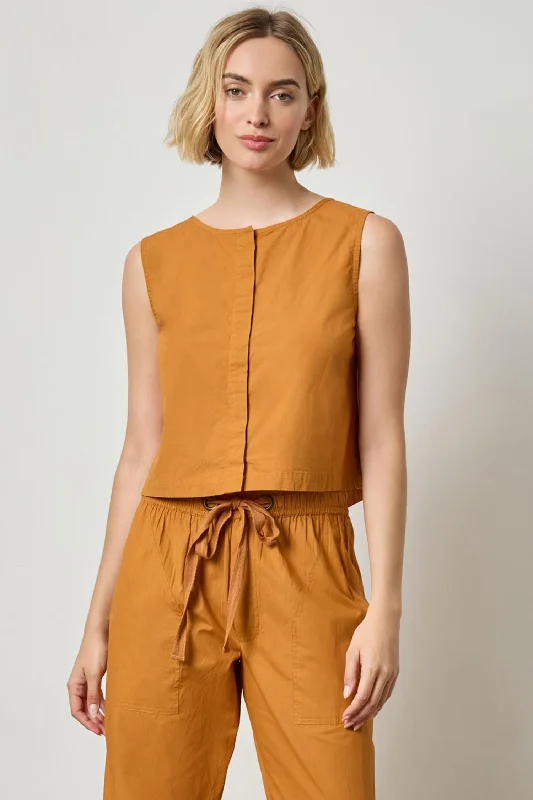 Hidden Placket Top Confident Women's Power