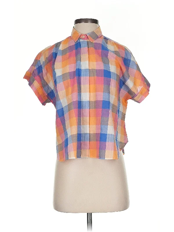 Short Sleeve Blouse Practical Women's Multi - 