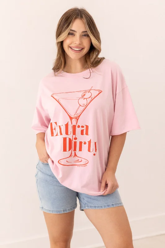 Extra Dirty On Pink Relaxed Fit Tee Tough Women's Military - inspired