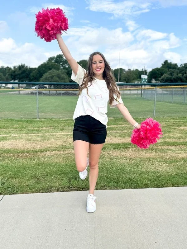 Footballs on Princess Top, White Women