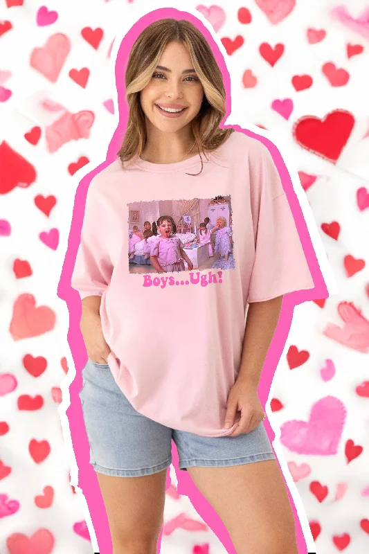 Boys... Ugh! Pink Relaxed Fit Tee Stylish Women's Tropical 