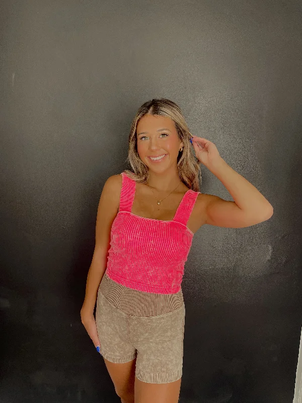Poppy Pink Tank Refined Women's Velvet
