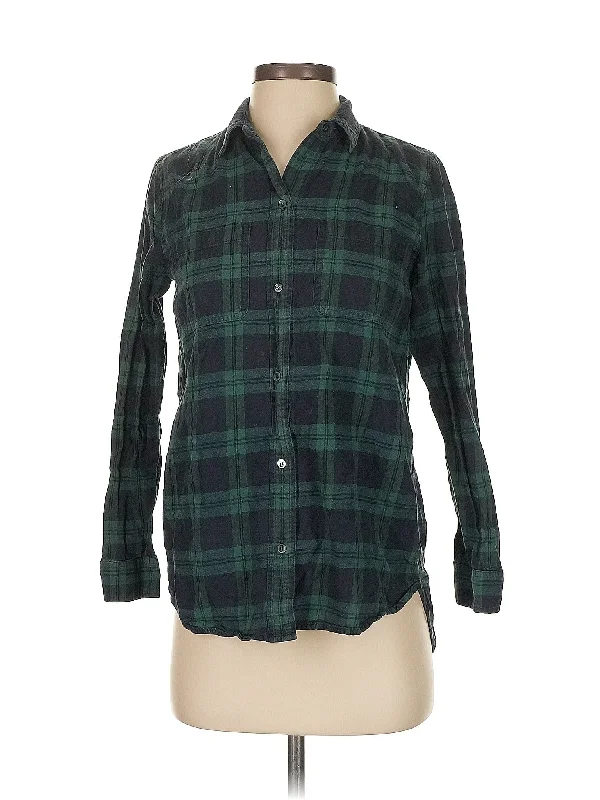 Long Sleeve Button-Down Shirt Relaxed Women's 